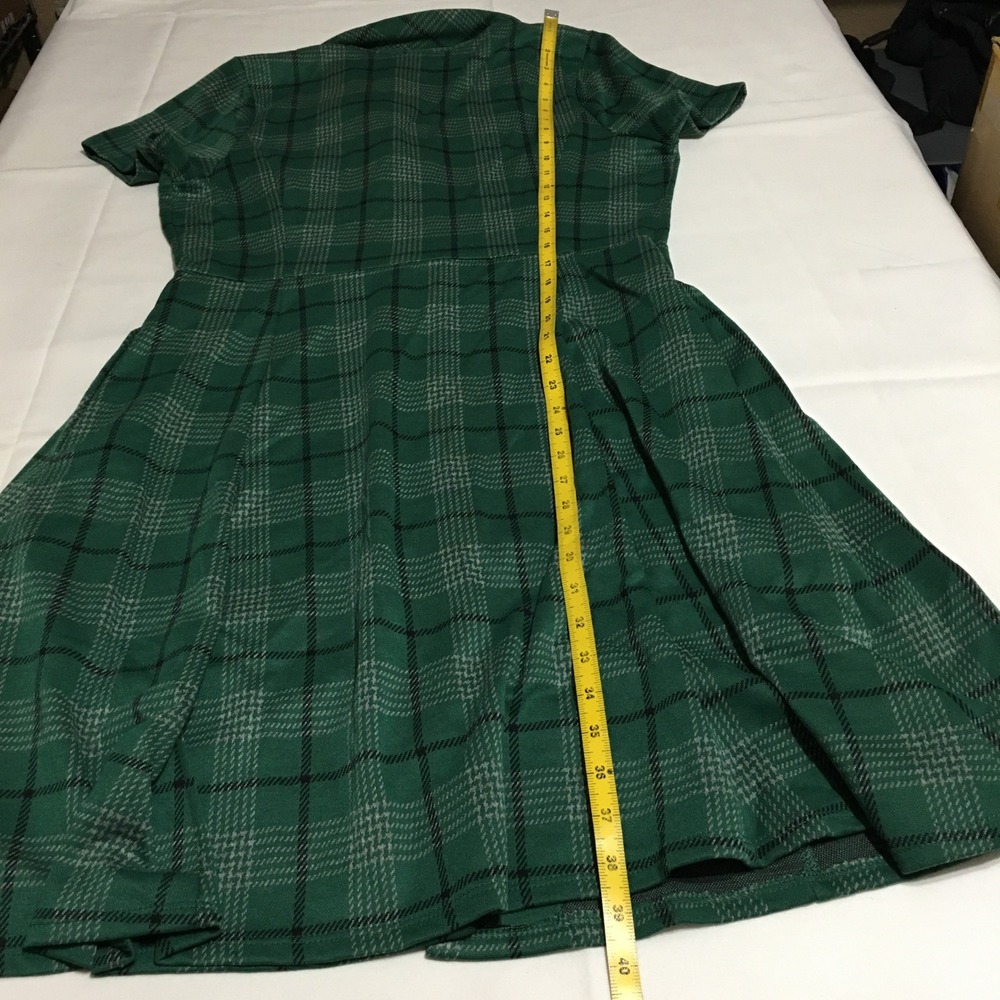 Her Universe Harry Potter Slytherin Dress Women XXL Green Plaid NWT $60.00 - Picture 8 of 8